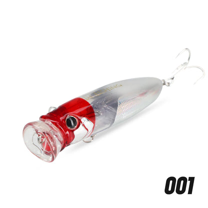 Wholesale Hard Baits Floating Popper 90mm/18.8g Artificial Plastic Bait Fishing Lure with Hooks for Fishing