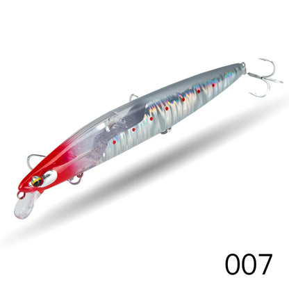 High Quality 14.5cm 27g Crazy Flash Floating Water Mino Lure with PVC Box Short Tongue ABS Far-Billed Freshwater Fish Salmon