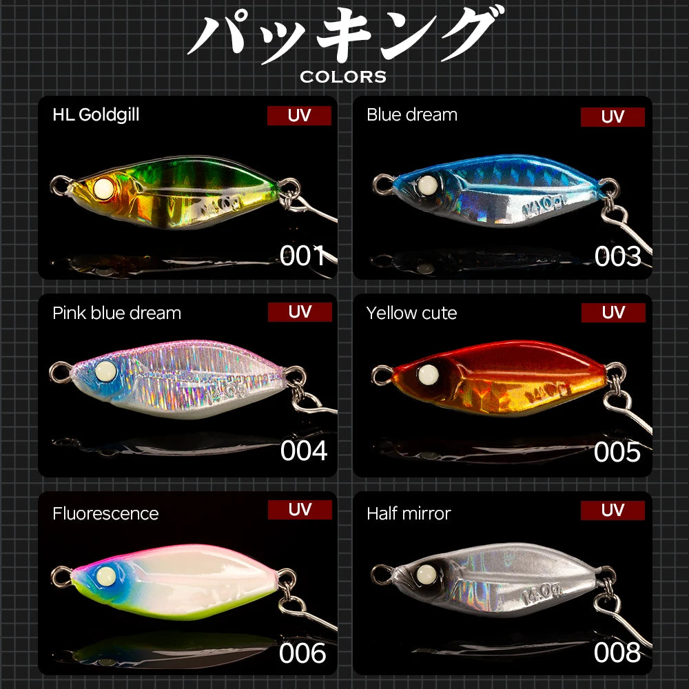 Spoon Jig Fishing Lure 3.5g/5g/7g/10g/14g Fishing Jigs Saltwater Lures Metal Bass Jig Isca Artificial Fish Glitter Holographic
