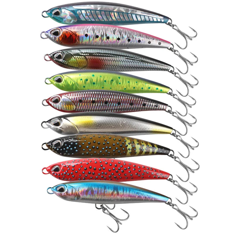 TEASER 160mm 70g Sinking Pencil Lure Sea Fishing Big Game Tuna Saltwater UV Coating 3D Printing Sinking Pencil Tuna Lure