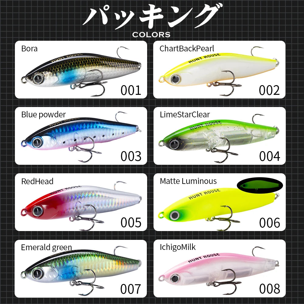 Sinking Pencil Lures 95mm/24g Saltwater Big Game Tuna Marlin Lures Long Shot Sea Fishing Lure