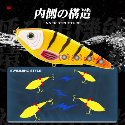 Orange Lips 12cm50g Lipless Crankbait Sinking VIB Fishing Lure Hard Artificial Jerk Bait for Pike Bass Wobblers Jerkbait Fishing