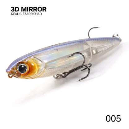 Pencil Topwater Lure 100mm 14.5g Walk the Dog Surface Bait Reflective Flash StickBait for Seabass