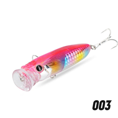 Wholesale Hard Baits Floating Popper 90mm/18.8g Artificial Plastic Bait Fishing Lure with Hooks for Fishing