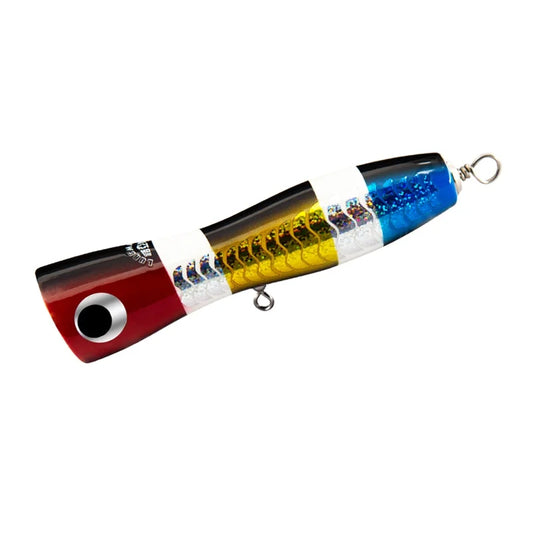 Hunthouse High Quality Popper Lure Saltwater Fishing Hard Bait Wooden Lure Big Popper Trolling Fishing Lures