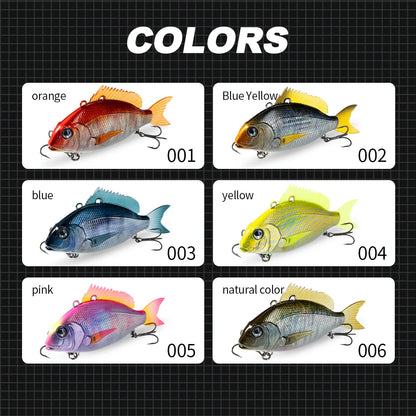 OEM Customized VIB Winter Bait 50mm/11g 65mm/24g Fishing Lures Wobbler Hooks for Pike Bass Sinking Trolling Lures
