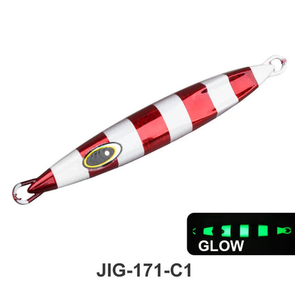 TEASER J171 UV Luminous 150g 200g 250g 300g 400g 500g 600g  Fast Sinking Jigging Spoon Bass Fishing Bait Trout Saltwater Jigging