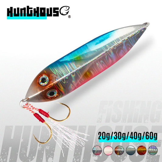 Hunthouse 20g 30g 40g 60g Jigging Lure Bait Artificial Lures Fishing Leads Jig Fishing Slow Fall Metal Jigs Lure