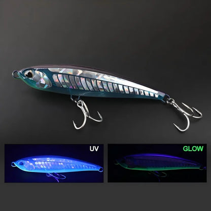 TEASER 160mm 70g Sinking Pencil Lure Sea Fishing Big Game Tuna Saltwater UV Coating 3D Printing Sinking Pencil Tuna Lure