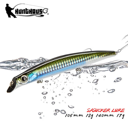 Hunt House 10.5cm 18g 140mm Popper Hard Plastic Surface Bait ABS Top Water Popper Fishing Lure for Trout River Stream Sea