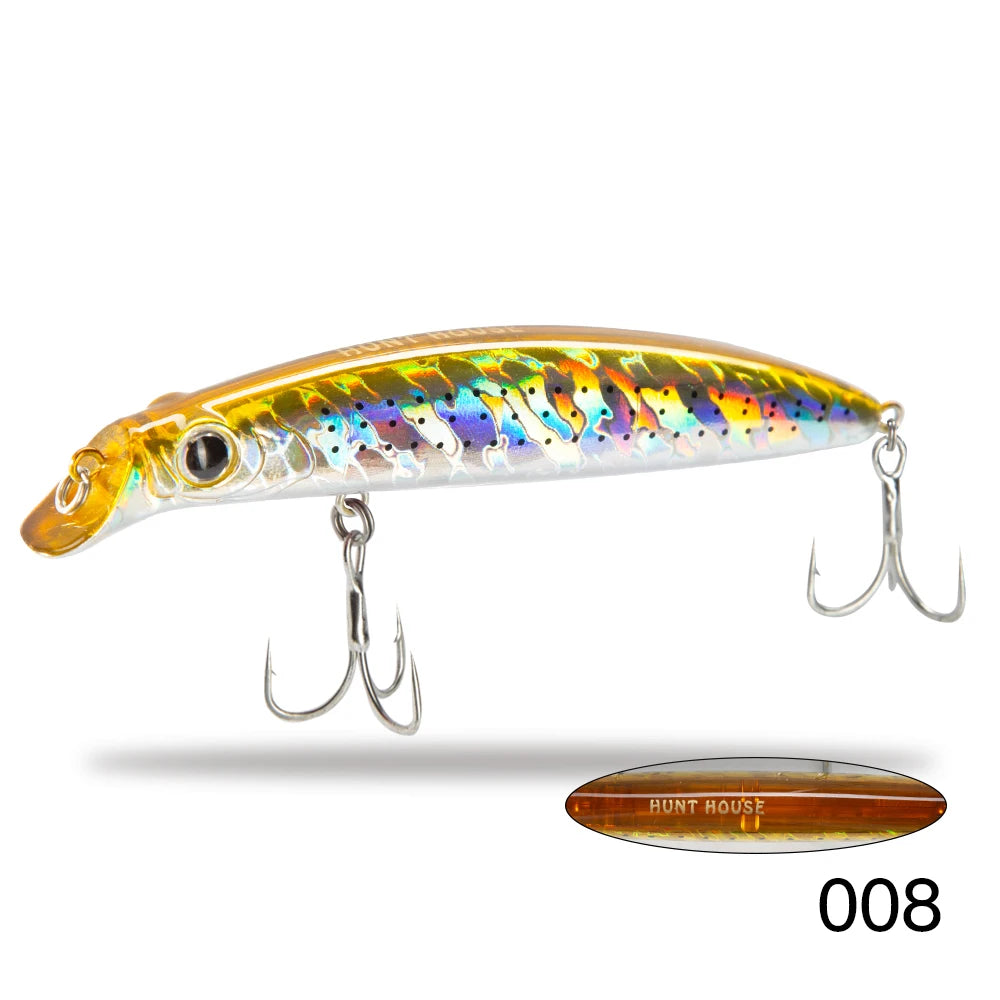 Hunt House 10.5cm 18g 140mm Popper Hard Plastic Surface Bait ABS Top Water Popper Fishing Lure for Trout River Stream Sea
