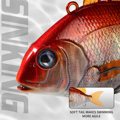 OEM Customized VIB Winter Bait 50mm/11g 65mm/24g Fishing Lures Wobbler Hooks for Pike Bass Sinking Trolling Lures