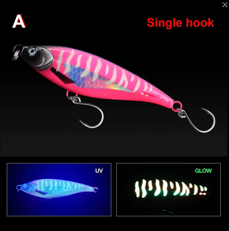 TEASER WZH10 130mm 45g 170mm 90g   Pencil Popper Stick Bait Fishing Lures Long Casting Salt Water Lures