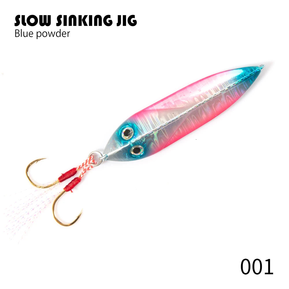 Hunthouse 20g 30g 40g 60g Jigging Lure Bait Artificial Lures Fishing Leads Jig Fishing Slow Fall Metal Jigs Lure