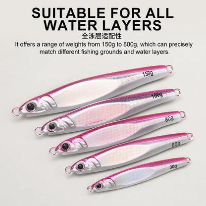 TEASER J173 30g 60g 80g 100g 150g Shore Casting Long Throw Jig Hard Lure Laser Metal Jig Lead Jigbait Jigging Lure