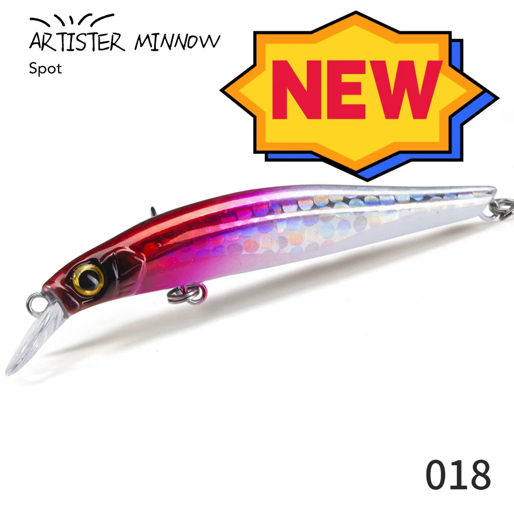 High Quality 70/80mm Artificial Hard Plastic Lure with Triple Hooks Freshwater Minnow Lure Floating Minnow Lure