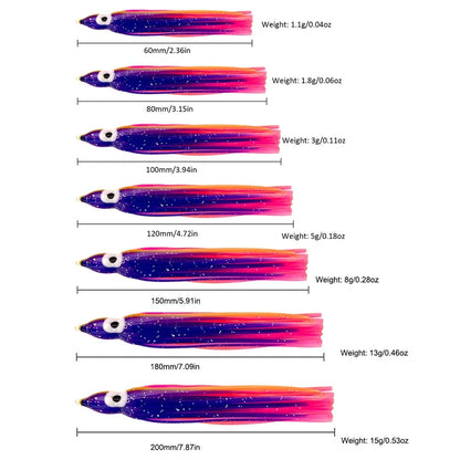Silicone Squid Soft Lure 5pk
