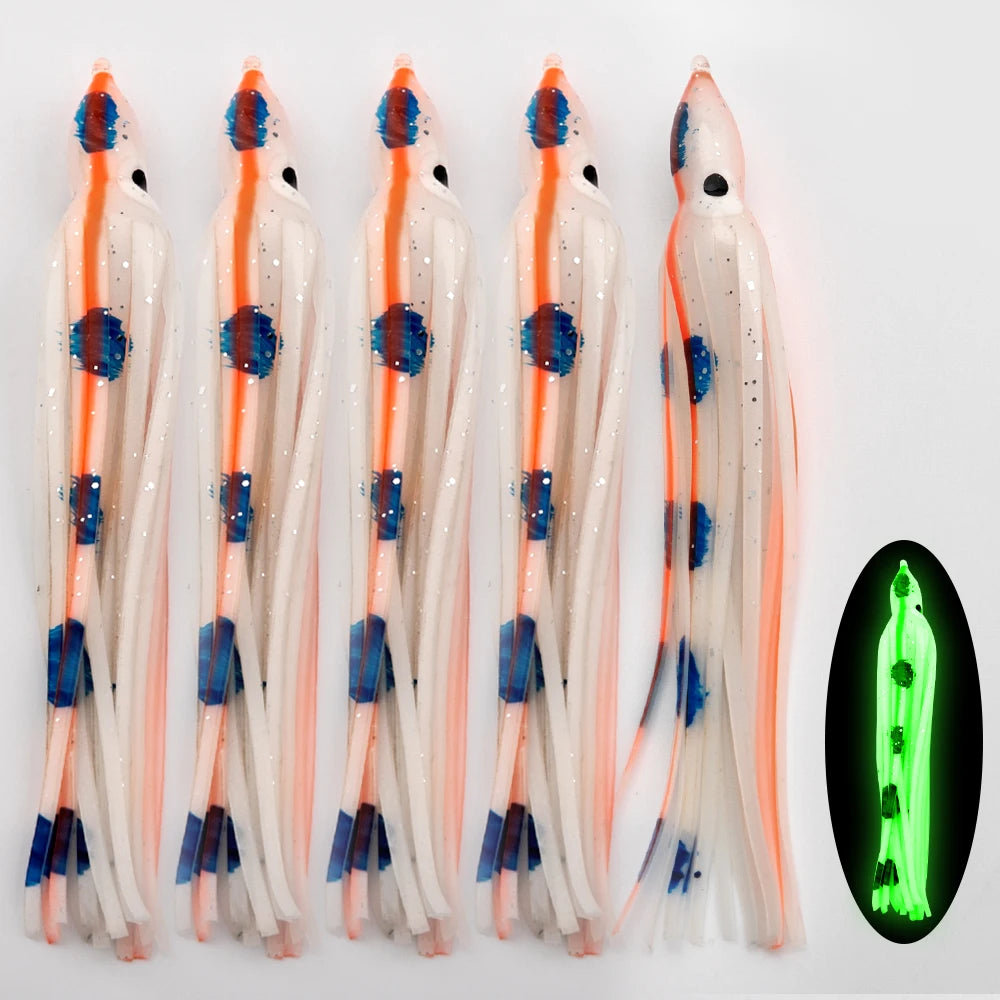 Silicone Squid Soft Lure 5pk