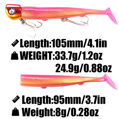 Soft Fish Lure with Jighead TX400