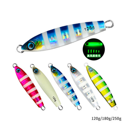 Saltwater Fishing TG Bait Tungsten Metal Jig Glow TX030